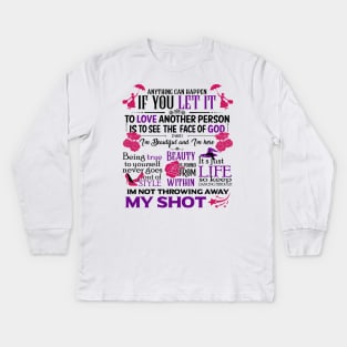 Broadway Motivational Quotes Kids Long Sleeve T-Shirt